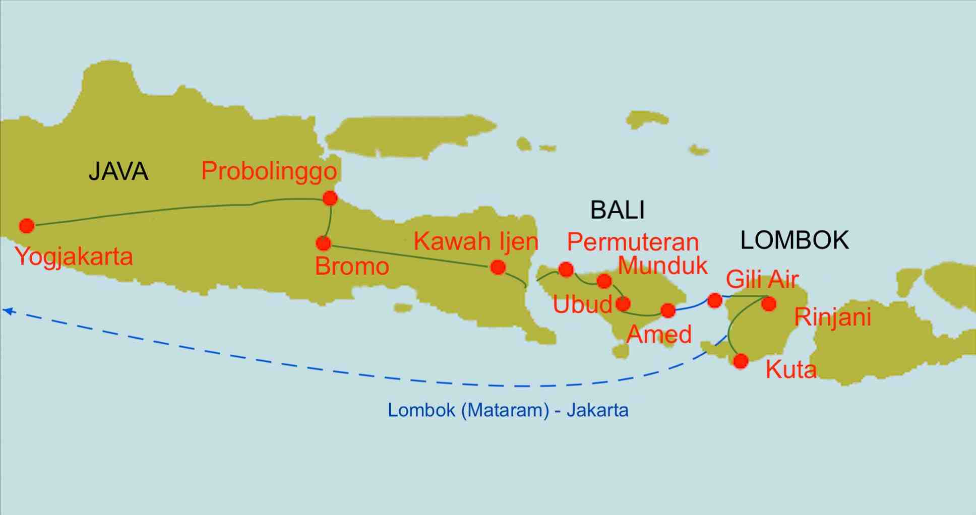 Quelle escale pour aller à Bali ?